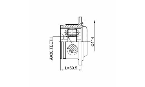 ШРУС Febest, передний, внутренний, арт. 2311-829