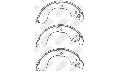 Колодки тормозные барабанные NiBK, комплект на ось (4 шт), арт. FN1264