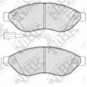 Колодки тормозные дисковые NiBK, комплект на ось (4 шт), арт. PN0474W