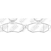 Колодки тормозные дисковые NIBK Original, передние, комплект на ось (4 шт), арт. PN0207
