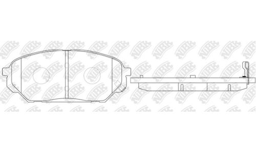 Колодки тормозные дисковые NiBK, комплект на ось (4 шт), арт. PN0456