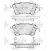 Колодки тормозные дисковые NiBK, комплект на ось (4 шт), арт. PN0538