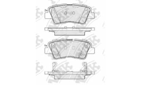 Колодки тормозные дисковые NiBK, комплект на ось (4 шт), арт. PN0538