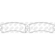 Колодки тормозные дисковые NiBK, комплект на ось (4 шт), арт. PN2304