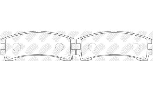 Колодки тормозные дисковые NiBK, комплект на ось (4 шт), арт. PN2304