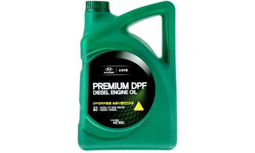 Масло моторное Hyundai/Kia Premium DPF Diesel Engine Oil 5w30, синтетическое, ACEA C3, для дизельного двигателя, 6л, арт. 05200-00620