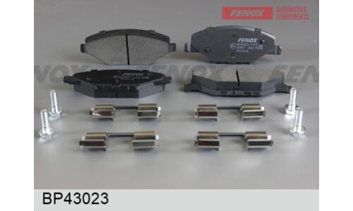 Колодки тормозные дисковые Fenox, передние, комплект на ось (4 шт), арт. BP43023