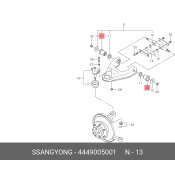 Сайлентблок верхнего рычага передней подвески | перед Ssangyong, арт. 4449005001