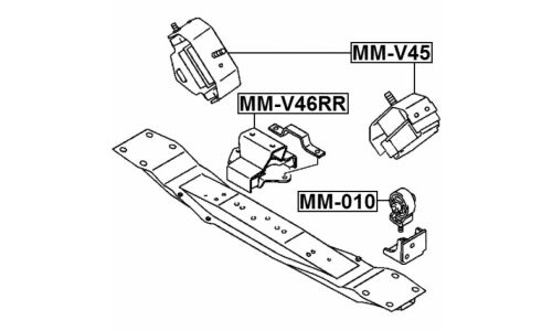 Опора (подушка) двигателя Febest, арт. MM-V46RR