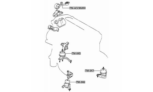Опора (подушка) двигателя Febest, арт. TM-047