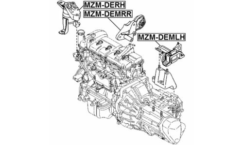 Опора (подушка) двигателя Febest, арт. MZM-DEMRR