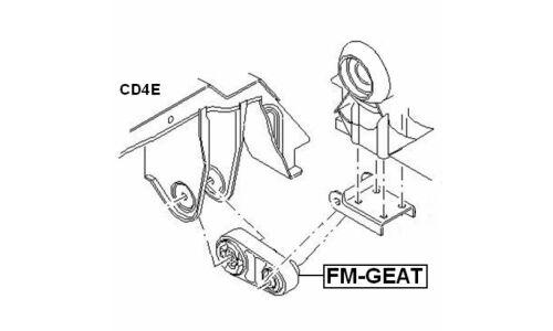 Подушка коробки скоростей at | зад прав/лев Febest, арт. FM-GEAT