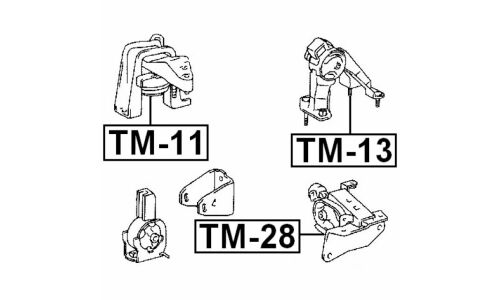 Опора (подушка) двигателя Febest, арт. TM-11