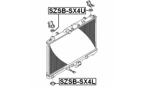 Втулка крепления радиатора Febest, арт. SZSB-SX4U