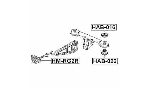 Подушка дифференциала Febest, арт. HM-RG2R