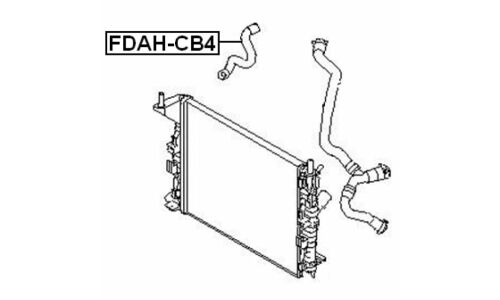 Патрубок системы охлаждения Febest, арт. FDAH-CB4