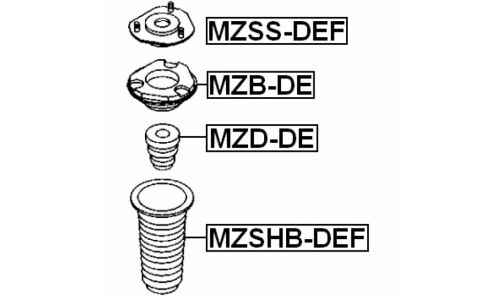 Опора амортизатора Febest, передняя, правая/левая, арт. MZSS-DEF