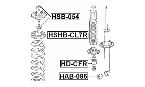 Отбойник амортизатора Febest, арт. HD-CFR