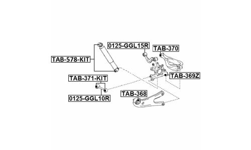 Тяга подвески Febest, арт. 0125-GGL10R