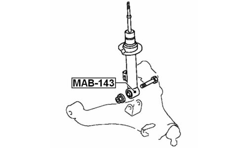 Сайлентблок Febest, арт. MAB-143
