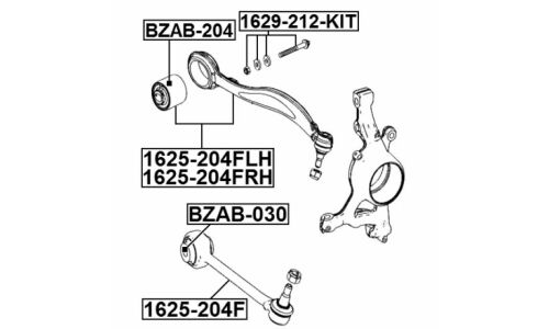 Сайлентблок Febest, арт. BZAB-030