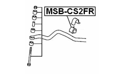 Втулка стабилизатора Febest, арт. MSB-CS2FR