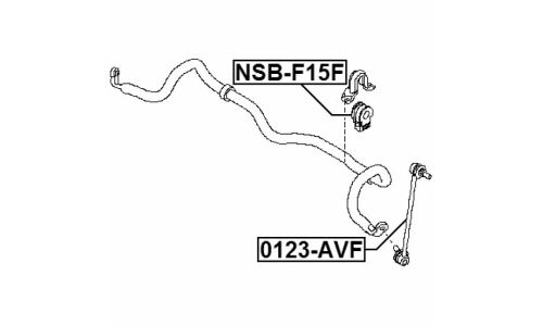 Втулка Febest, арт. NSB-F15F
