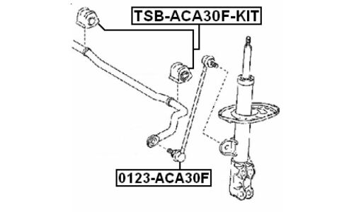 Втулка стабилизатора Febest, арт. TSB-ACA30F-KIT