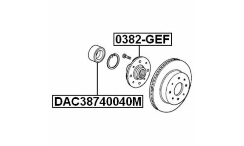 Подшипник ступицы колеса Febest, арт. DAC38740040M