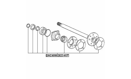 Подшипник ступицы колеса Febest, арт. DAC40902823-KIT