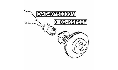 Ступица колеса Febest, передняя, арт. 0182-KSP90F