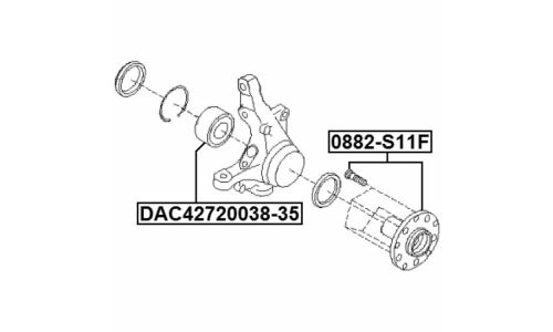 Ступица колеса Febest, арт. 0882-S11F