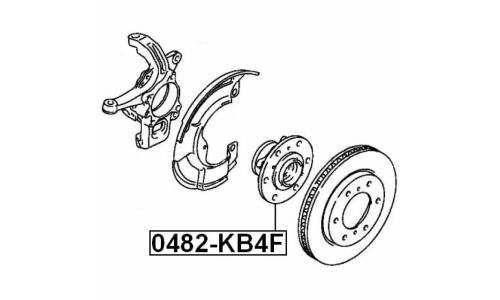 Ступица колеса Febest, передняя, арт. 0482-KB4F