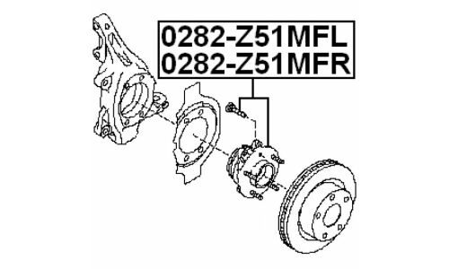 Ступица колеса Febest, арт. 0282-Z51MFL