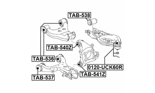 Опора шаровая Febest, задняя, арт. 0120-UCK60R