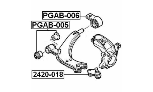Опора шаровая Febest, передняя, нижняя, арт. 2420-018