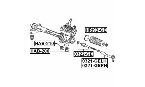 Наконечник рулевой тяги Febest, правый, арт. 0321-GERH