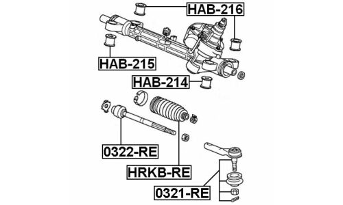 Наконечник рулевой тяги Febest, арт. 0321-RE