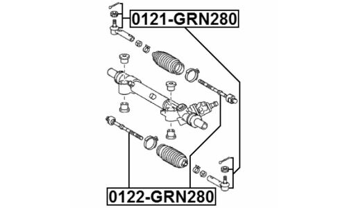 Наконечник рулевой тяги Febest, арт. 0121-GRN280