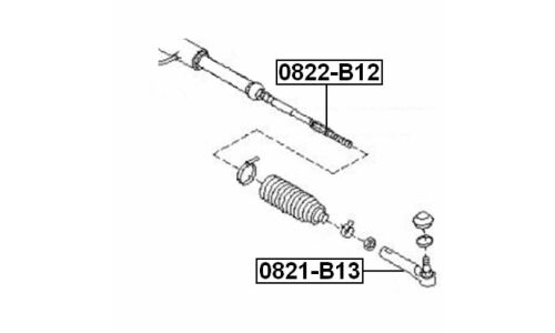 Тяга рулевая Febest, арт. 0822-B12