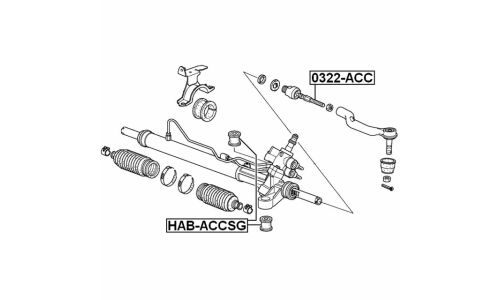Тяга рулевая Febest, арт. 0322-ACC