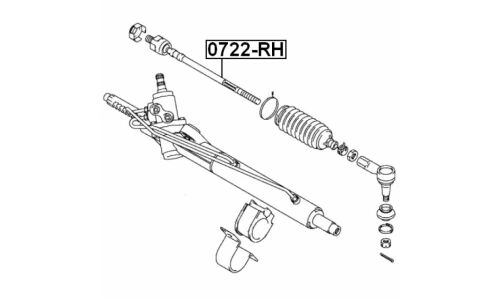 Тяга рулевая Febest, арт. 0722-RH