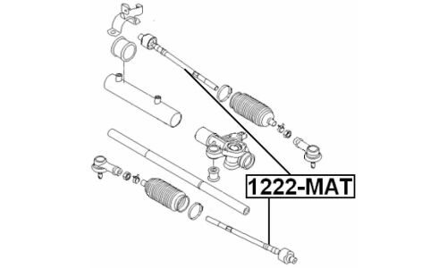 Тяга рулевая Febest, арт. 1222-MAT