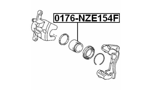 Поршень тормозного суппорта Febest, передний, арт. 0176-NZE154F