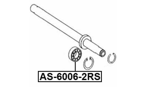 Подшипник шариковый 30x55x13 | прав/лев Febest, арт. AS-6006-2RS