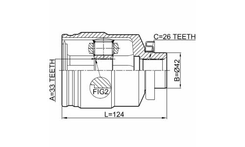 ШРУС Febest, передний, правый, внутренний, арт. 1211-TUC27RH