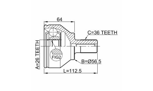 ШРУС Febest, передний, внешний, арт. 2710-S40II