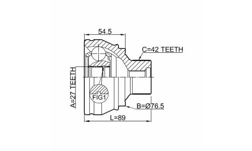ШРУС Febest, передний, внешний, арт. 1710-Q5