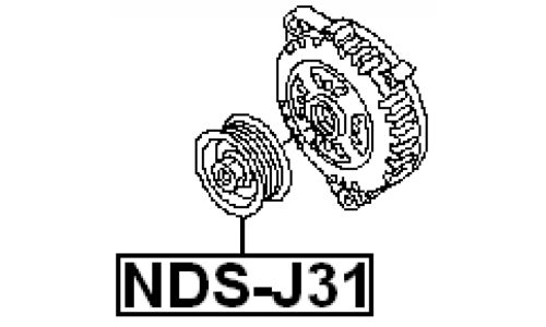 Шкив генератора Febest, арт. NDS-J31