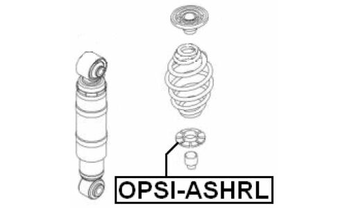 Проставка задней пружины нижняя | зад прав/лев Febest, арт. OPSI-ASHRL